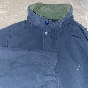 Nautica Mens Navy Blue Lightweight Jacket Size Medium Full Zip